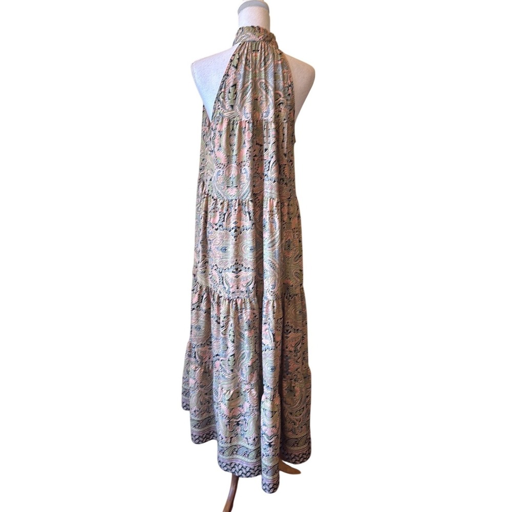 Boemo Paisley Boemo Tiered Maxi Dress XL Halter Neck, bohemian, resort, artsy - Picture 3 of 5